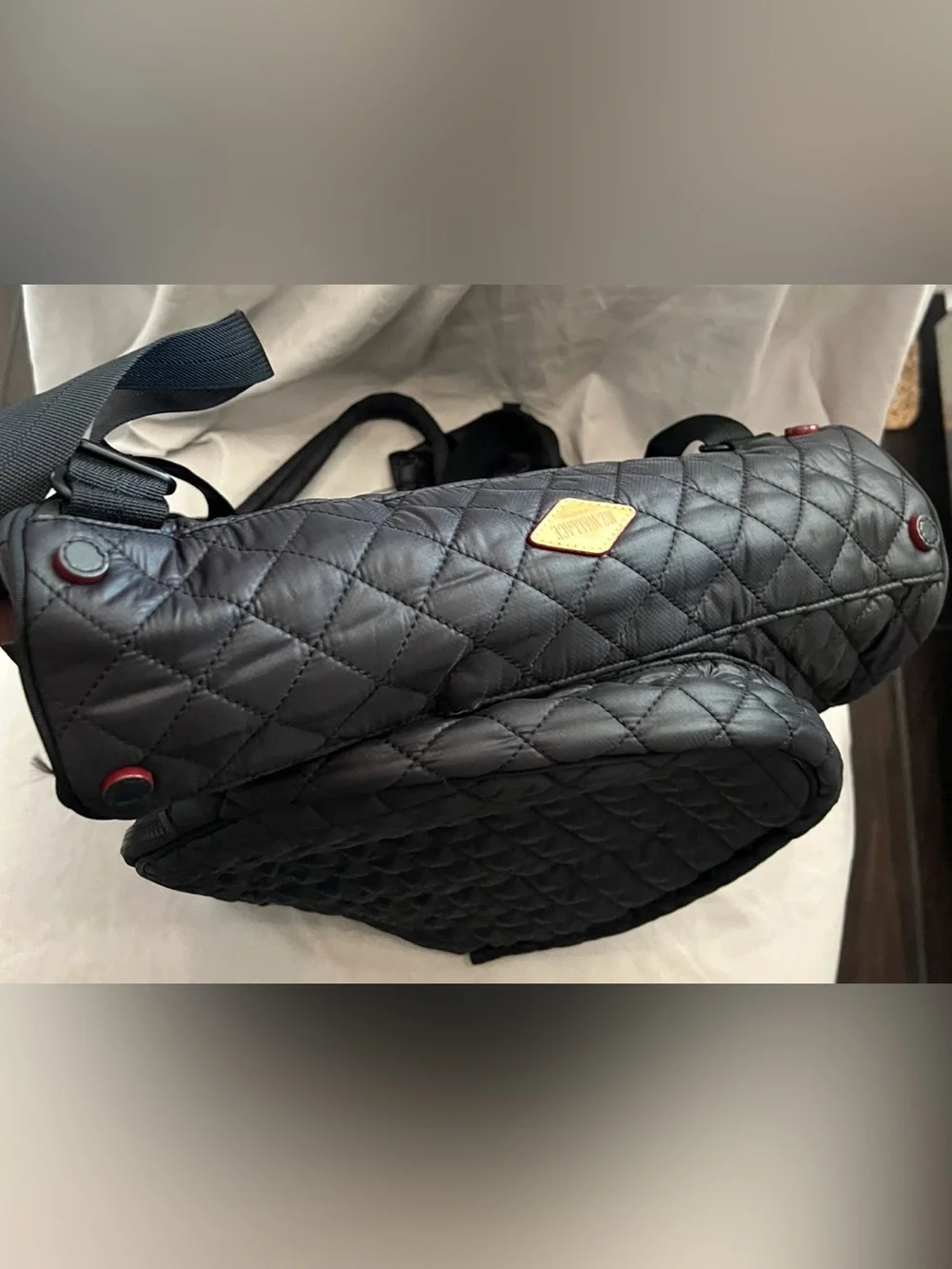 MZ Wallace DOUBLES Black Quilted Backpack Bag $295 NEW